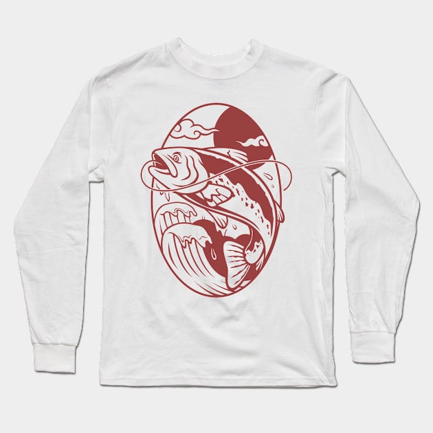 Fishing Design fish gift cool sea Long Sleeve T-Shirt by Maxs